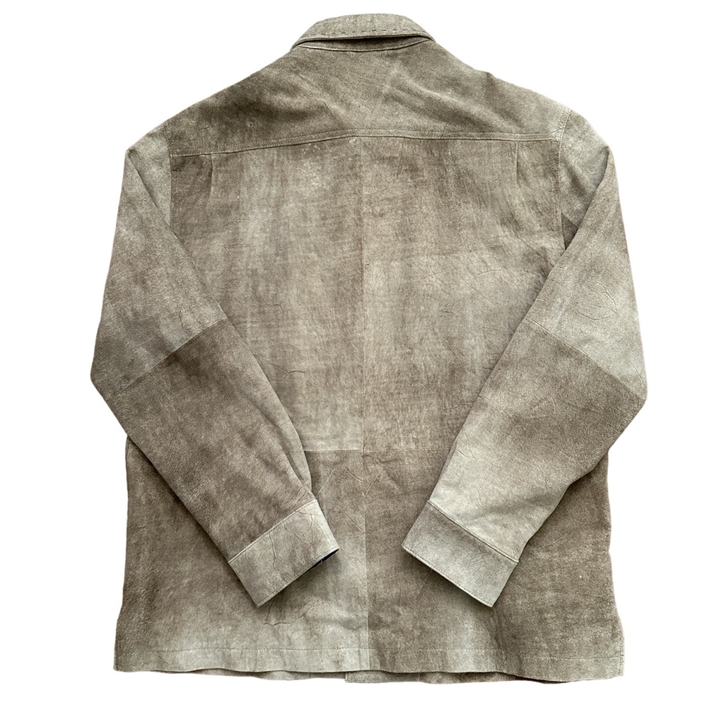 Nat Nast Genuine Leather Jacket Mens Size M Suede Pockets Light Brown - Picture 2 of 6